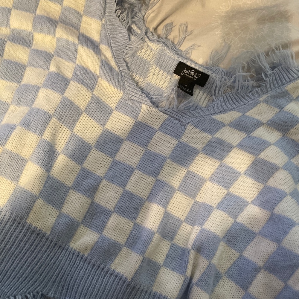 Checkered crewneck